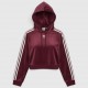 Adidas Originals Γυναικείο Φούτερ με Κουκούλα Μπορντό / Pre Owned